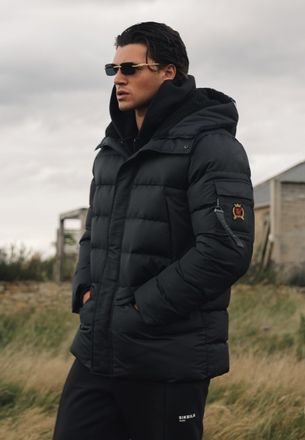 Siksilk Parka Negra para Hombres XS