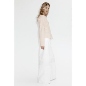 H&M Knitted V-neck Top in Beige at Nordstrom, Size Xx-Small