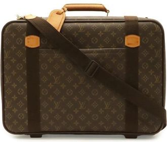 Louis Vuitton Pre-owned Monogram Suitcase - Dames - Vintage Weekendtas - Bruin - ONE Size - Leer - Vintage