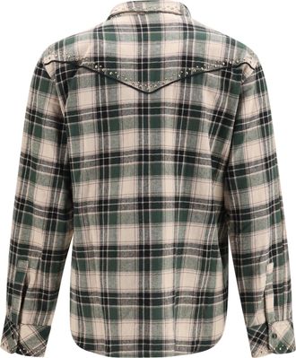 P.A.R.O.S.H. Womens Cowboy Shirt Fantasia Verde Cotton