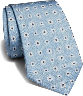 Jack Victor Mulroney Geometric Silk Tie in Light Blue at Nordstrom