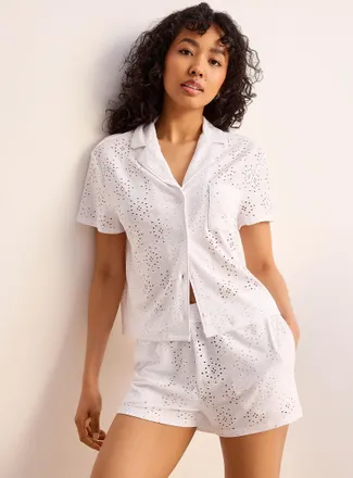 Twik Womens Broderie anglaise pyjama set