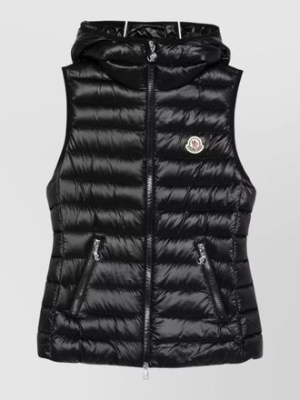 Moncler down hooded quilted sleeveless gilet