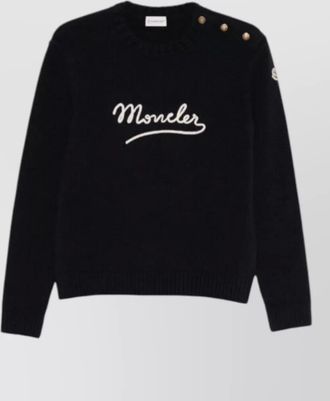 Moncler crew neck knit long sleeve buttons