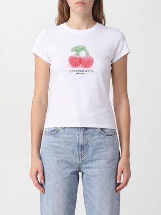 Alexander Wang T-shirt slim fit in cotone con stampa Fruit e logo a contrasto