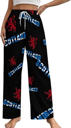 Generic Scotland Royal Flag Scottish Lion Womens Pyjama Casual Wide Lounge Pants Soft Pj Bottom with Drawstring Sleepwear