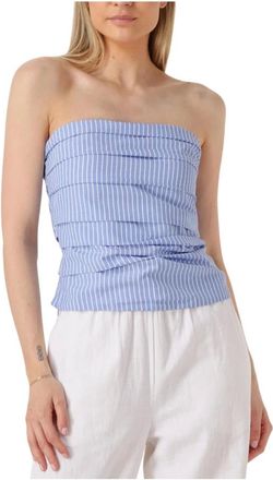 Co'Couture Dames, Tops, Blauw, Maat: XS Linnen