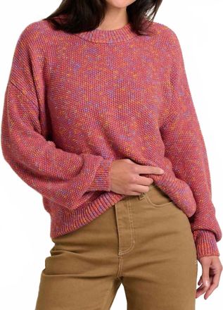 Toad & Co Twigtree Crew Sweater In Flamingo