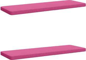 vidaXL Cojines Para Banco De 2 Piezas Vught 2 Uds. 100% Poli&eacute;ster Rosa Vidaxl