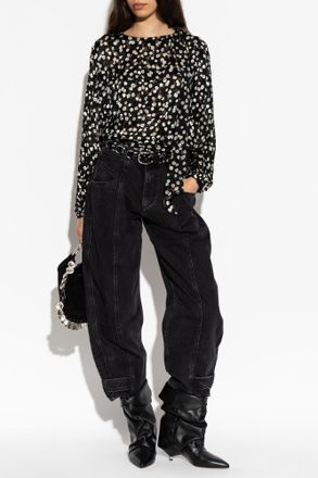 Isabel Marant Leja Jeans, Womens, Black