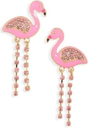 Leith Flamingo Drop Earrings in Pink Multi- Gold at Nordstrom Rack