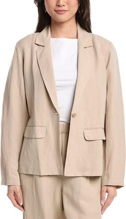 Eileen Fisher Plus Linen & Silk-Blend Blazer