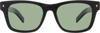 Prada Polarized Green Square Mens Sunglasses PR A17SF 16K20G 55