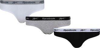 Reebok Dames/Dames Carina Logo Slip (Set van 3) (Zwart/Wit/Grijs)