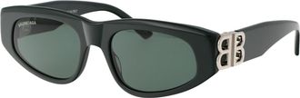 Balenciaga Womens Sunglasses Acetate Green-Silver-Green Green/silver/green