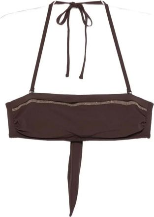 Brunello Cucinelli Dames, Badkleding, Bruin, Maat: S