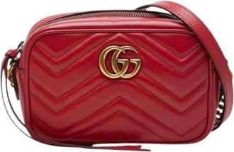 Gucci Pre-owned Vintage Schoudertas - Dames - Vintage Schoudertas - Rood - ONE Size - Leer - Vintage