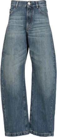 The Attico Lange Broek - Dames - Loose Fit Jeans - Blauw - W24 - Katoen - Jeans