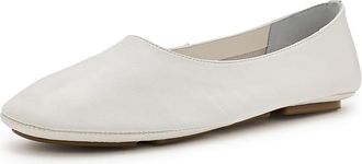 Vince Camuto Catisha Ballet Flat Womens Flat Shoes Coconut Cream : 5.5 M, Leather