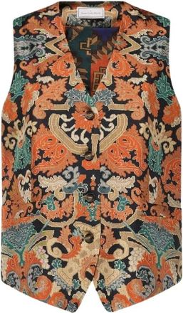 Pierre-Louis Mascia Ciadox Gilet - Dames - Gillet - Veelkleurig - M - Leer - Kostuums