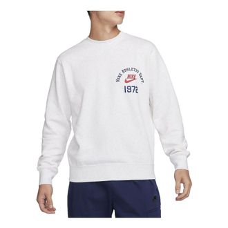 Nike Sportswear Club Fleece Crew-Neck Sweatshirt White FQ7972-051