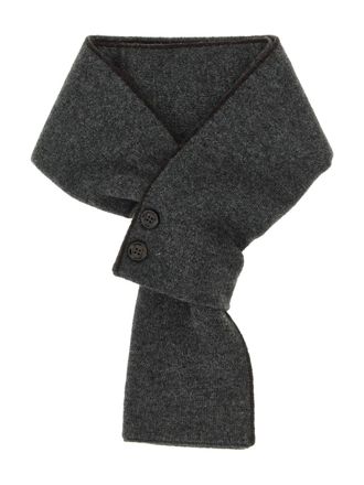 Moorer button-detailed wool scarf - Grey
