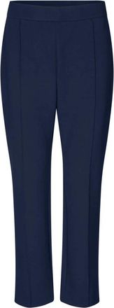 Masai Broeken, Dames, Blauw, S, Navy Blazer Leggings met Decoratieve Naden