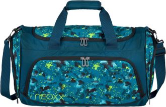 Neoxx Sporttasche NEOXX Move, Damen, Gr. B/H/T: 43cm x 26cm x 24cm, blau (petrol extreme), Polyester, Taschen Sporttasche, teilweise aus recyceltem Material