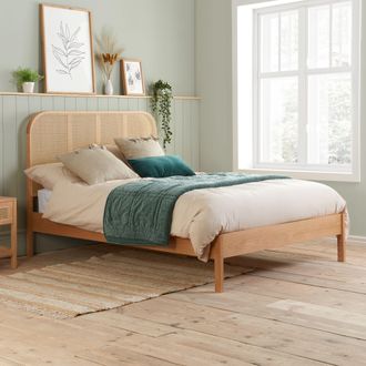 Birlea Rattan Bed Frame Margot Bedstead in Brown | Size: King