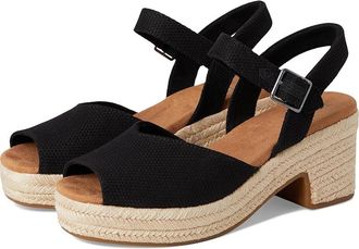 Toms Isla Peep Toe Womens Sandals Black1 : 6.5 B - Medium, Synthetic