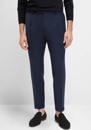 Cinque Anzughose CINQUE CISAND, Herren, Gr. 54, N-Gr, blau (dunkelblau), Web, Obermaterial: 53% Polyester, 43% Schurwolle, 4% Elasthan, unifarben, schmal lan