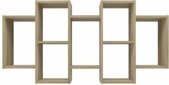 Hucoco Hucoco - selma - Libreria sospesa soggiorno in stile moderno - 129,5x20x65 - 7 ripiani