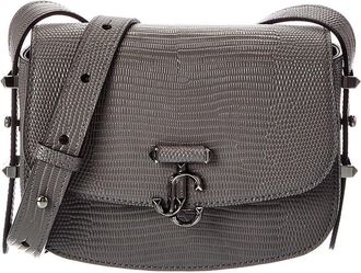 Jimmy Choo London Lizard-Embossed Leather Crossbody