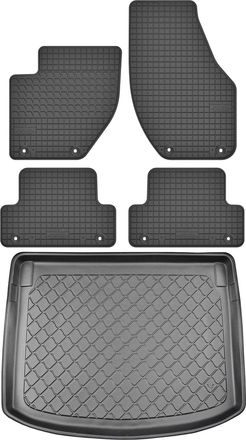 OEM Juego De Alfombrillas De Goma Para Coche Y Alfombrilla Para Maletero Para Volvo V40 Ii Hatchback Desde Julio De 2012