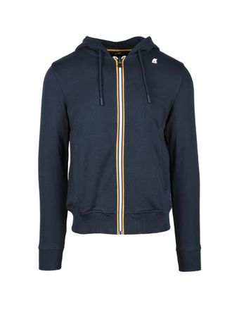 K-Way Blue Cotton Zip-Up Sweatshirt