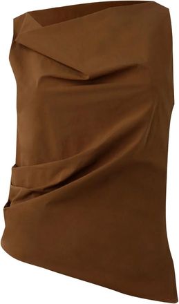 MISCI Top asimmetrico Degagê - Marrone