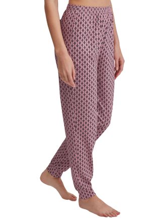CALIDA Pyjamahose CALIDA Favourites Botanic, Damen, Gr. XXS (32/34), N-Gr, lila (lilas), Single Jersey, Obermaterial: 100% Baumwolle, bequem lang, Hosen Pyja