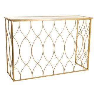 Wanderlust Deco Wanderlust Deco - Recibidor De Metal Dorado 120x40x80