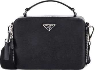 Prada Brique Saffiano Leather Small crossbody bag - Nero