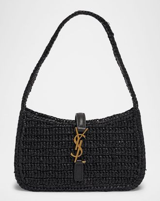 Saint Laurent Le 5 A 7 Mini Shoulder Bag in Raffia
