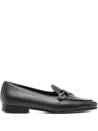 Edhen Milano buckle-detail leather loafers - men - Calf Leather/Calf Leather/Calf Suede - 10.5 - Black
