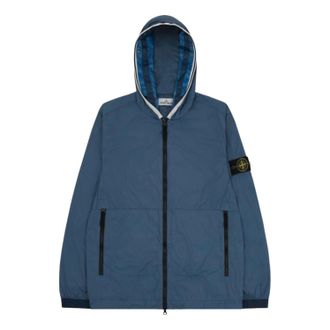 Stone Island Nylon-Tc Hooded Jacket Blue 761541131-V0046