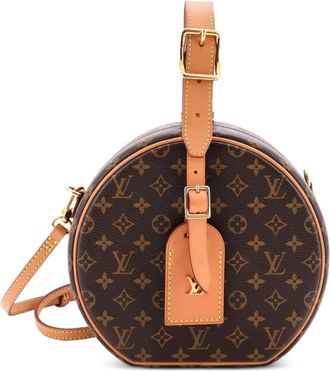 Louis Vuitton Petite Boite Chapeau canvas crossbodytas met monogram - Bruin