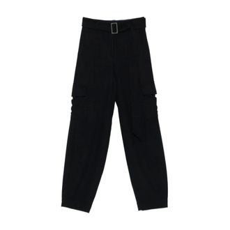 Emporio Armani Straight Trousers, female, Blue, XS, Capsule Trousers