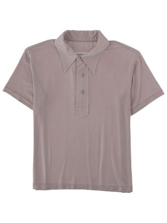 Maison Margiela Boxy Short-Sleeve Cupro-Blend Polo Shirt