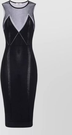Elisabetta Franchi fitted sleeveless dress knee length mesh