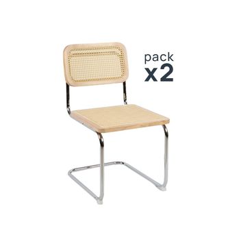 Klast Packs 2 sillas madera natural 45 cm x 84 cm cm