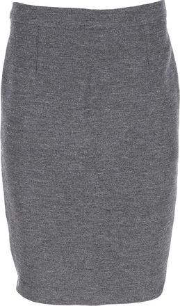 Lanvin Lanvin kokerrok van grijze wol