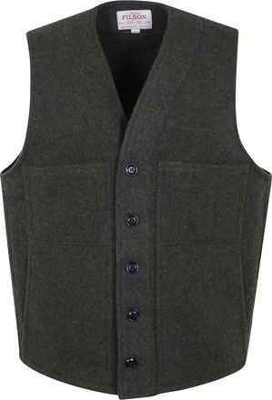 Filson Chaleco de lana Mackinaw - Jackets - Hombre - Verde - XL