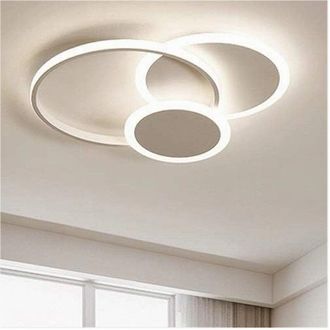 Trade Shop Trade Shop - Copy Of Plafoniera Led 32 W Rettangolare Oro Design Moderno Lampadario A Soffitto 50224